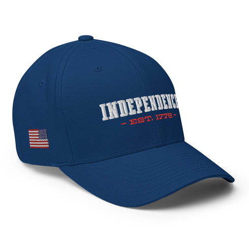 Independence Est. 1776 Embroidered Structured Twill Cap - American Independence Memorial Patriotic Cap/Hat - Mainstream Freedom